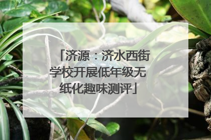 济源：济水西街学校开展低年级无纸化趣味测评