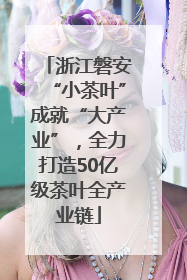 浙江磐安“小茶叶”成就“大产业”，全力打造50亿级茶叶全产业链