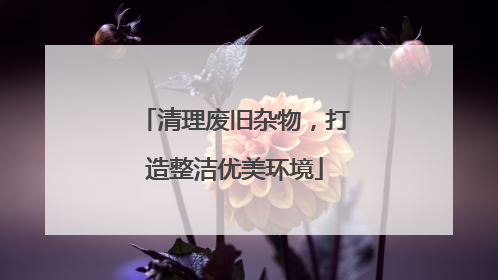 清理废旧杂物，打造整洁优美环境