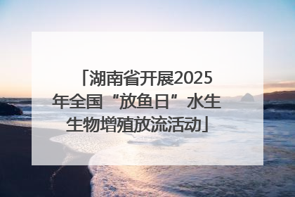 湖南省开展2025年全国“放鱼日”水生生物增殖放流活动