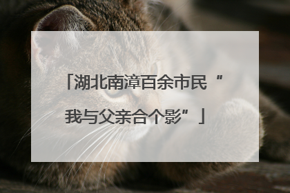 湖北南漳百余市民“我与父亲合个影”