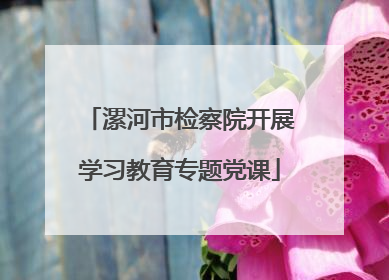 漯河市检察院开展学习教育专题党课