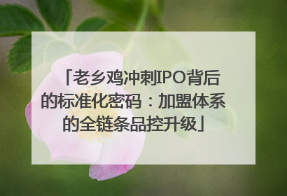 老乡鸡冲刺IPO背后的标准化密码：加盟体系的全链条品控升级