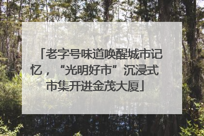 老字号味道唤醒城市记忆，“光明好市”沉浸式市集开进金茂大厦