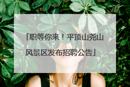 职等你来！平顶山尧山风景区发布招聘公告