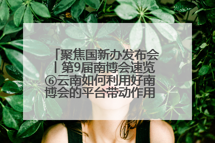 聚焦国新办发布会丨第9届南博会速览⑥云南如何利用好南博会的平台带动作用，深化与南亚国家的交流与合作？