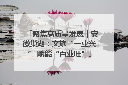 聚焦高质量发展｜安徽巢湖：文旅“一业兴” 赋能“百业旺”