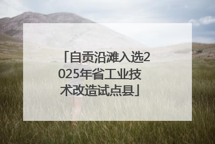 自贡沿滩入选2025年省工业技术改造试点县