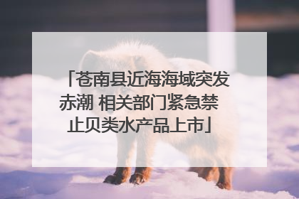 苍南县近海海域突发赤潮 相关部门紧急禁止贝类水产品上市