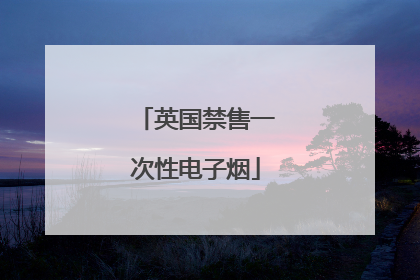英国禁售一次性电子烟