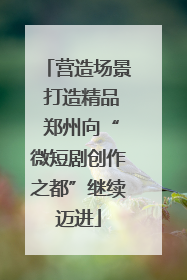 营造场景 打造精品 郑州向“微短剧创作之都”继续迈进