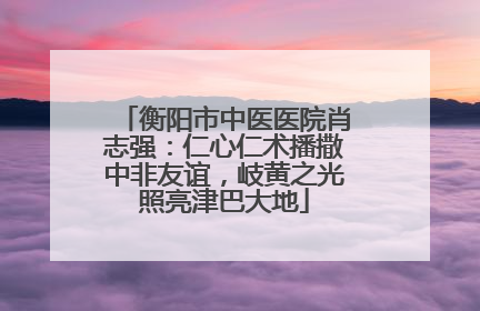 衡阳市中医医院肖志强：仁心仁术播撒中非友谊，岐黄之光照亮津巴大地