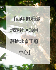 西甲俱乐部球迷社区项目落地北京王府中心