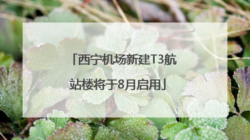 西宁机场新建T3航站楼将于8月启用