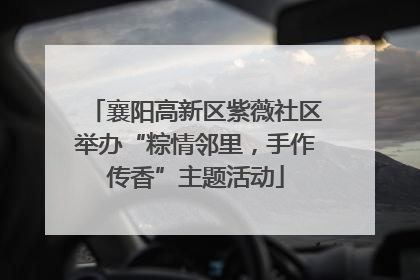 襄阳高新区紫薇社区举办“粽情邻里，手作传香”主题活动