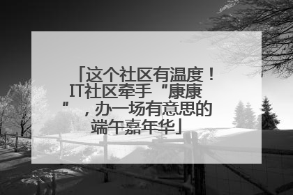 这个社区有温度！IT社区牵手“康康”，办一场有意思的端午嘉年华