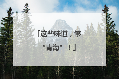 这些味道，够“青海”！
