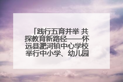 践行五育并举 共探教育新路径——怀远县淝河镇中心学校举行中小学、幼儿园班主任论坛活动