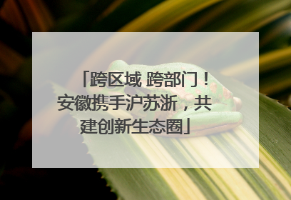 跨区域 跨部门！安徽携手沪苏浙，共建创新生态圈