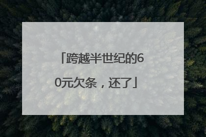 跨越半世纪的60元欠条，还了