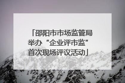 邵阳市市场监管局举办“企业评市监”首次现场评议活动