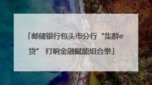 邮储银行包头市分行“集群e贷” 打响金融赋能组合拳