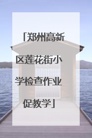 郑州高新区莲花街小学检查作业促教学