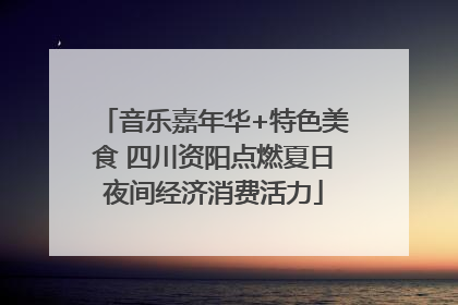 音乐嘉年华+特色美食 四川资阳点燃夏日夜间经济消费活力