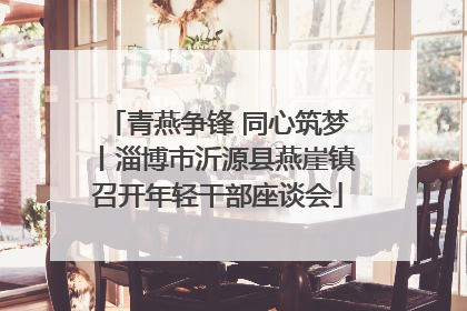 青燕争锋 同心筑梦丨淄博市沂源县燕崖镇召开年轻干部座谈会