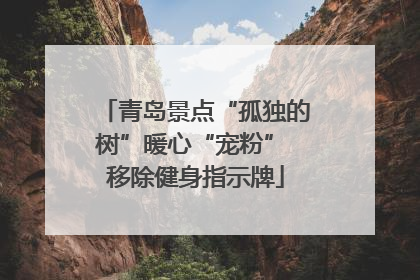 青岛景点“孤独的树”暖心“宠粉” 移除健身指示牌