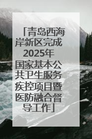 青岛西海岸新区完成2025年国家基本公共卫生服务疾控项目暨医防融合督导工作