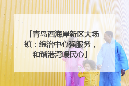 青岛西海岸新区大场镇：综治中心强服务，和谐港湾暖民心