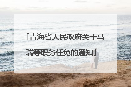 青海省人民政府关于马瑞等职务任免的通知