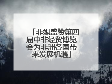 非媒盛赞第四届中非经贸博览会为非洲各国带来发展机遇