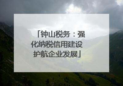 钟山税务：强化纳税信用建设护航企业发展