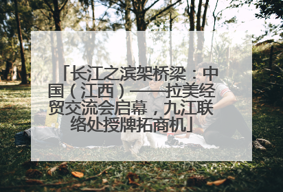 长江之滨架桥梁：中国（江西）——拉美经贸交流会启幕，九江联络处授牌拓商机