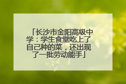 长沙市金阳高级中学：学生食堂吃上了自己种的菜，还出现了一批劳动能手