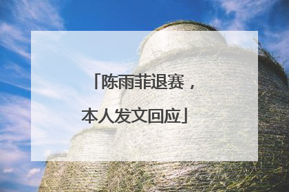 陈雨菲退赛，本人发文回应