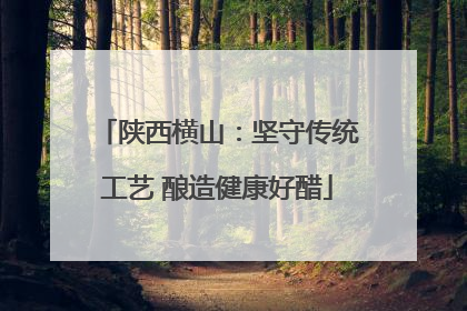 陕西横山：坚守传统工艺 酿造健康好醋