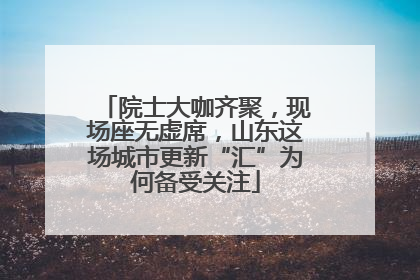 院士大咖齐聚，现场座无虚席，山东这场城市更新“汇”为何备受关注