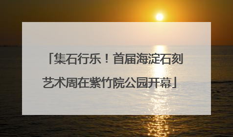 集石行乐！首届海淀石刻艺术周在紫竹院公园开幕