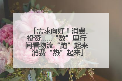 需求向好！消费、投资……“数”里行间看物流“跑”起来 消费“热”起来