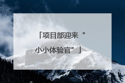 项目部迎来“小小体验官”