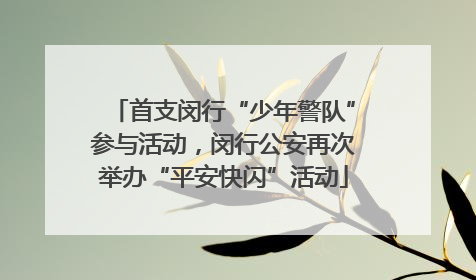 首支闵行“少年警队”参与活动，闵行公安再次举办“平安快闪”活动