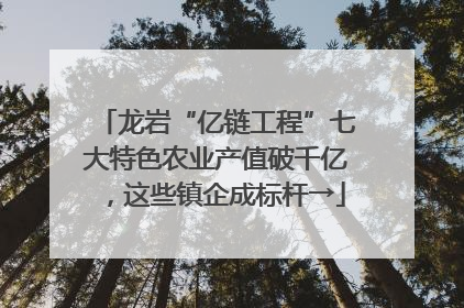 龙岩“亿链工程”七大特色农业产值破千亿，这些镇企成标杆→