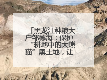 黑龙江种粮大户邹德海：保护“耕地中的大熊猫”黑土地，让增产可持续