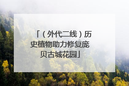 （外代二线）历史植物助力修复庞贝古城花园