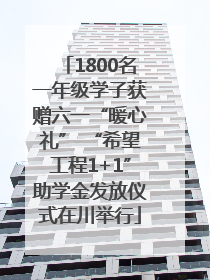 1800名一年级学子获赠六一“暖心礼” “希望工程1+1”助学金发放仪式在川举行