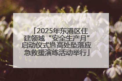 2025年东港区住建领域“安全生产月”启动仪式暨高处坠落应急救援演练活动举行