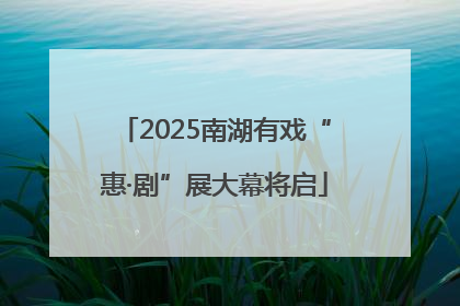 2025南湖有戏“惠·剧”展大幕将启